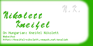 nikolett kneifel business card